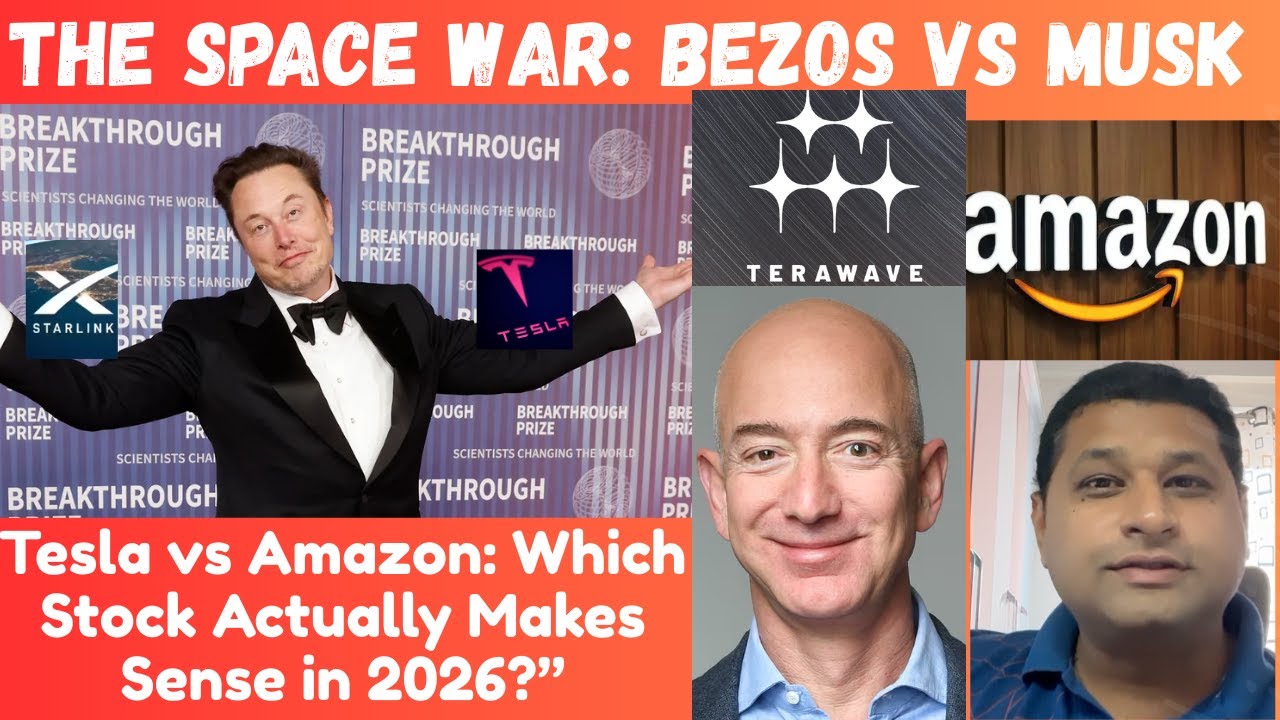 Bezos vs. Musk 2.0: The Orbital War & The Stock Showdown  🚀 #amazon #tesla