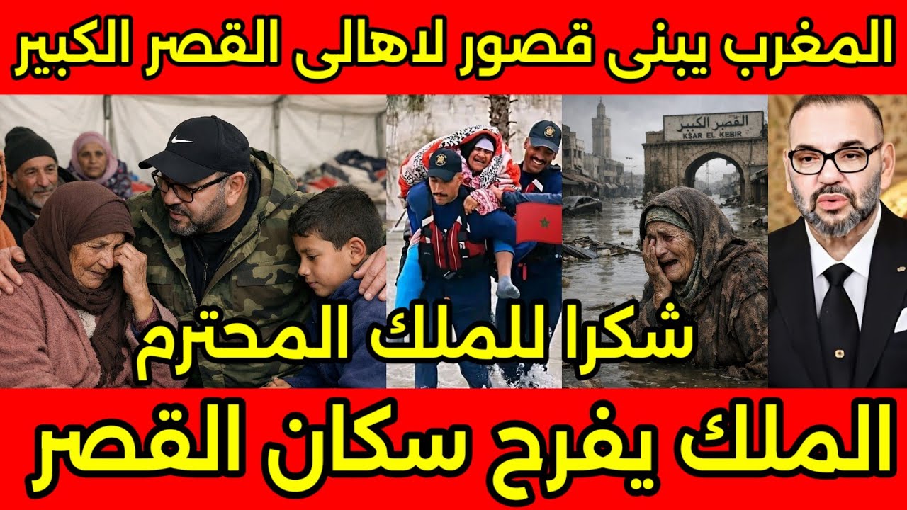 سكان القصر الكبير يرفعو صور الملك ويشكرونه🇲🇦وخبر مفرح لكل أهالى القصر الكبير وتأديب الشامتين🇲🇦