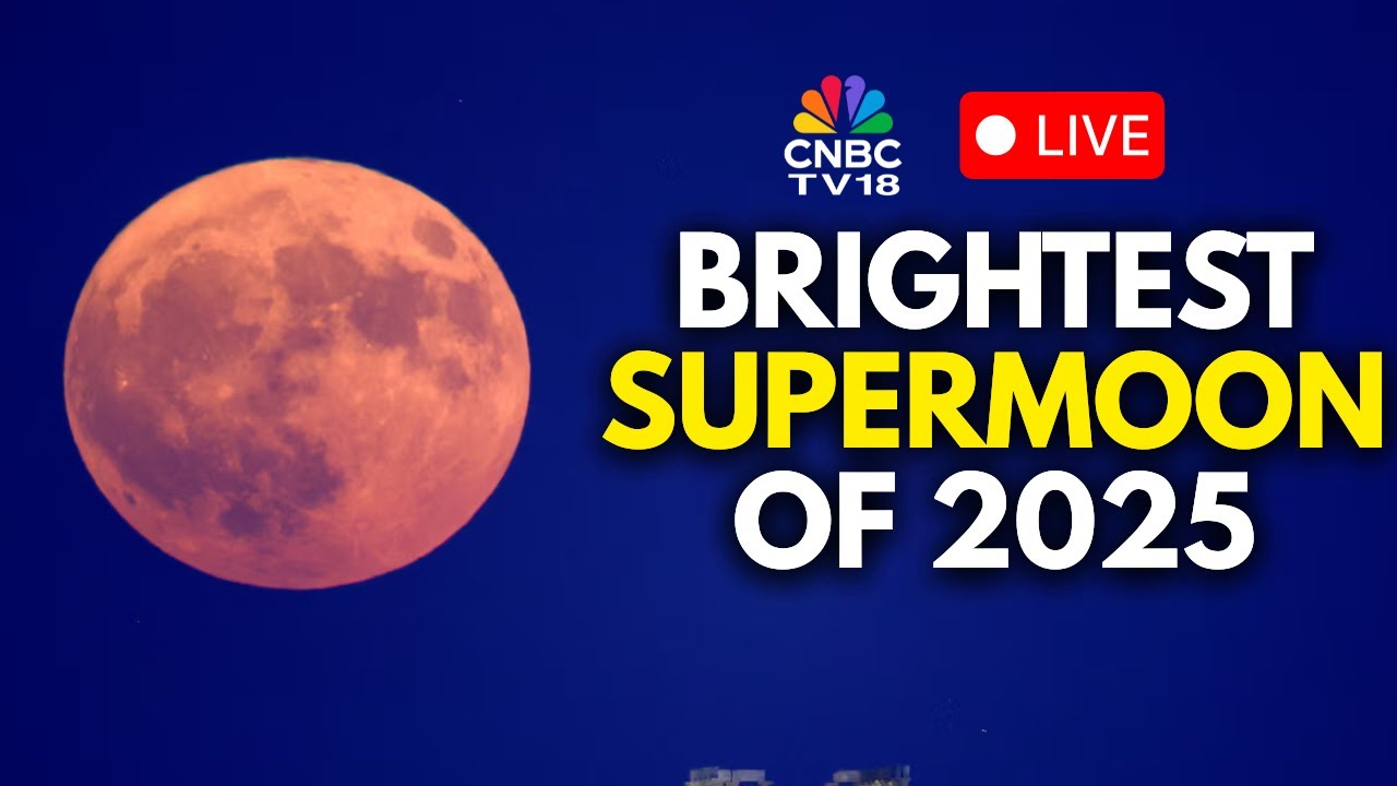 Super Moon 2025 WATCH LIVE: Harvest Moon Seen Over Taipei, Taiwan | Sharad Purnima | N18G