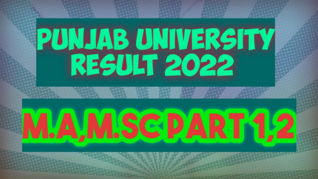 Punjab University MA Msc Part 1 result 2022 | #Learningquick4596