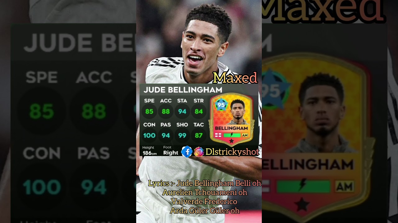 Jude Bellingham Maximum Potential DLS 25 🔥🔥 #shorts #dlstrickyshot #judebelligham #dls #dls25 #fifa