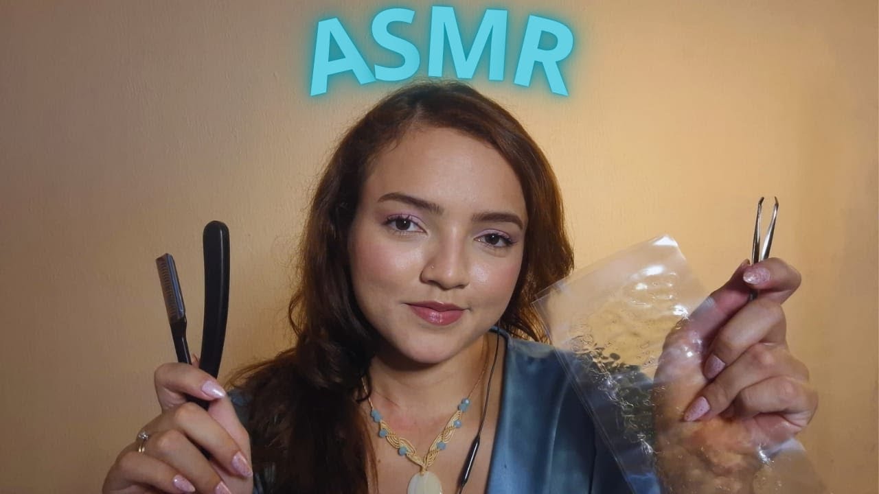 ASMR depilação facial relaxante