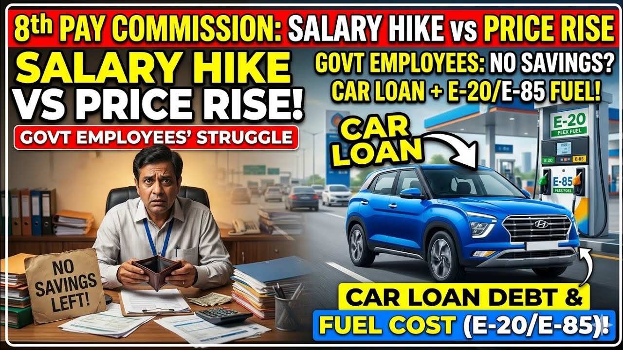✅Govt Employees vs Price Hike | Car Loan vs E-20/E/85 Petrol | No Savings & Low Salary 