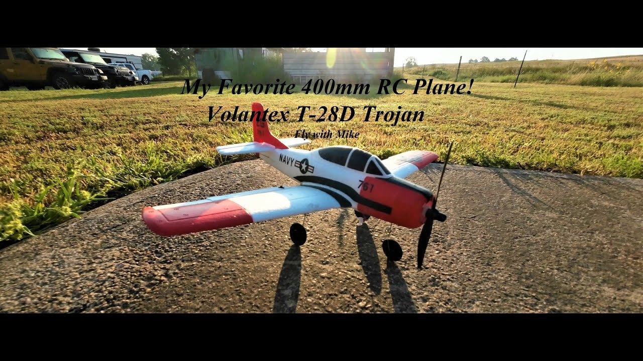 My Favorite 400mm RC Plane, Volantex T 28D Trojan, Fly with Mike