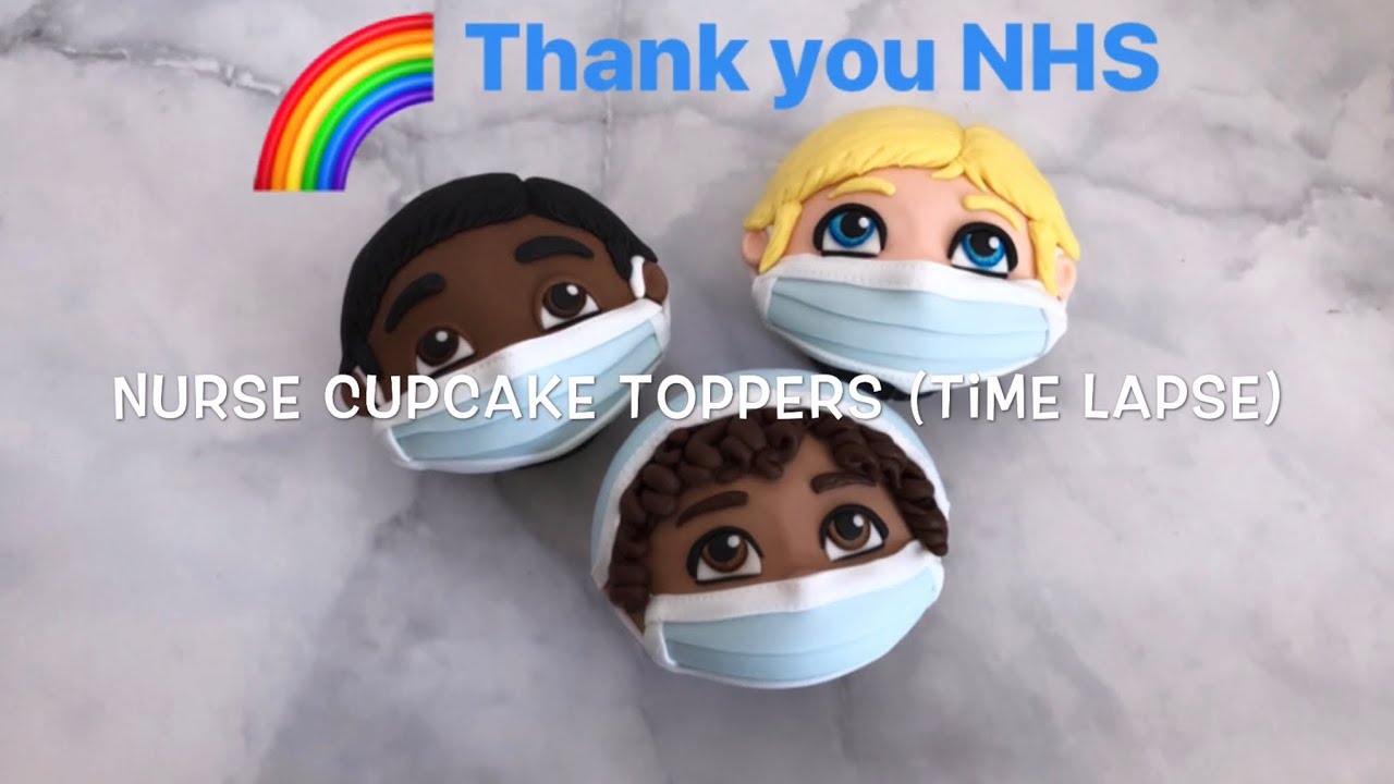 Nurse cupcake toppers (time lapse)