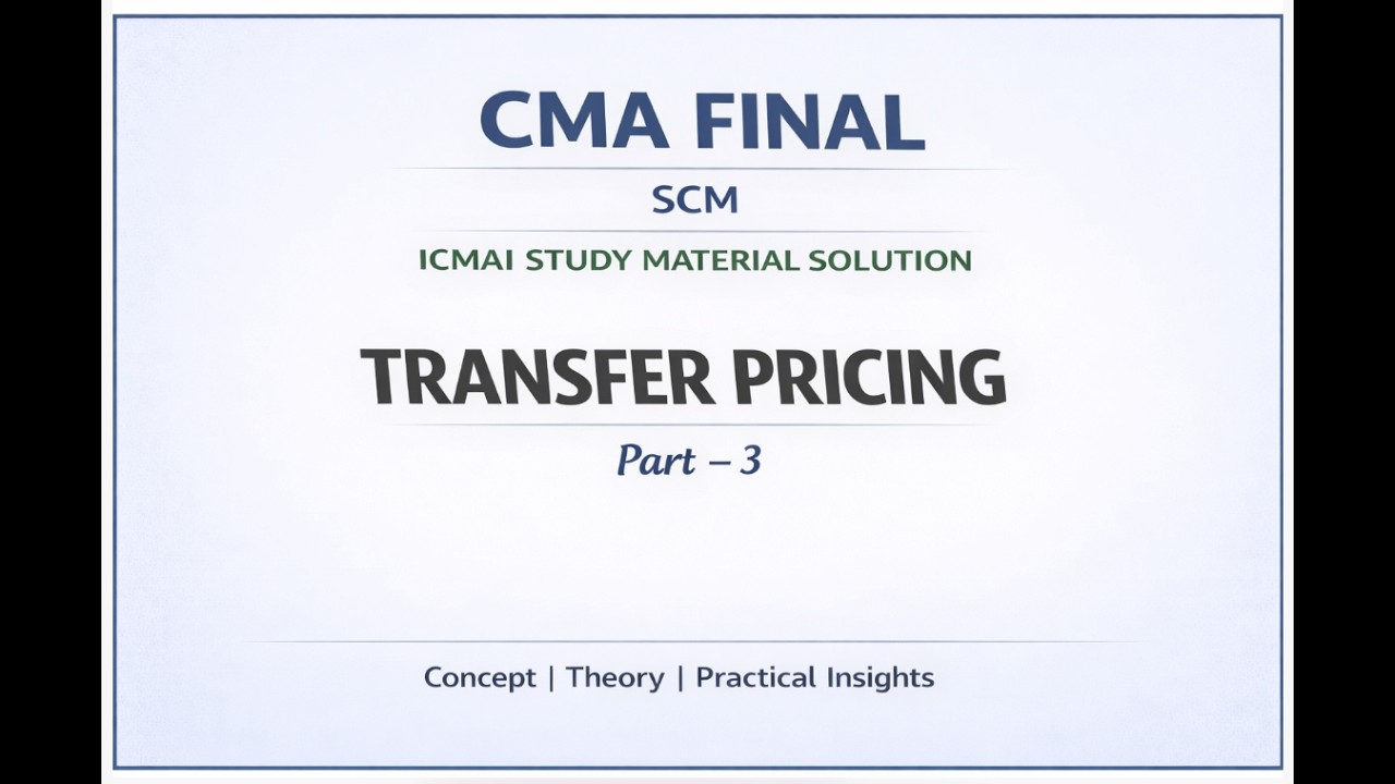 CMA Final Transfer Pricing | Most Confusing Question Explained in English 😱 | Opportunity Cost Trick