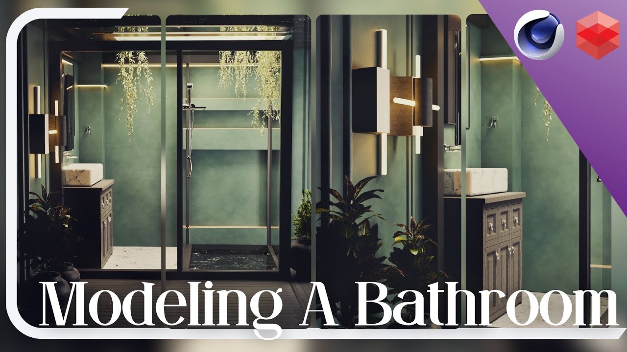 Modern Bathroom Showcase | Modeling A Bathroom | Cinema 4D | Redshift