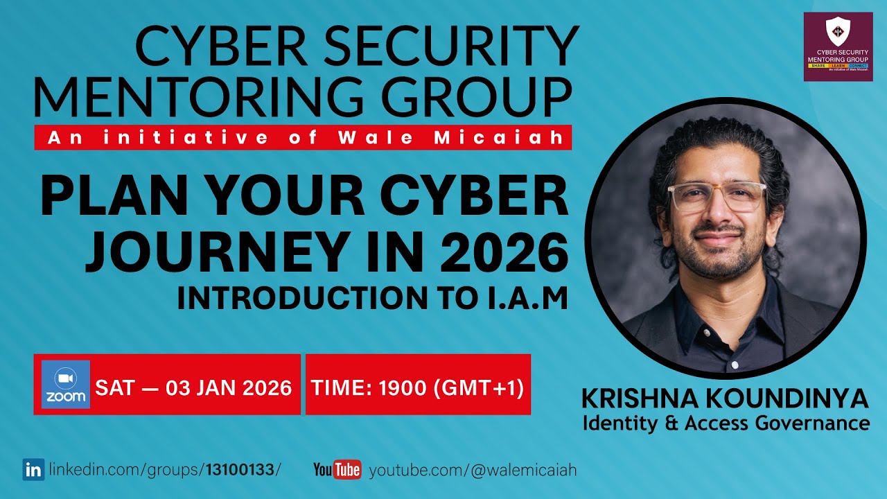 CSMG041 — Plan Your Cyber Security Journey in 2026 | KRISHNA KOUNDINYA