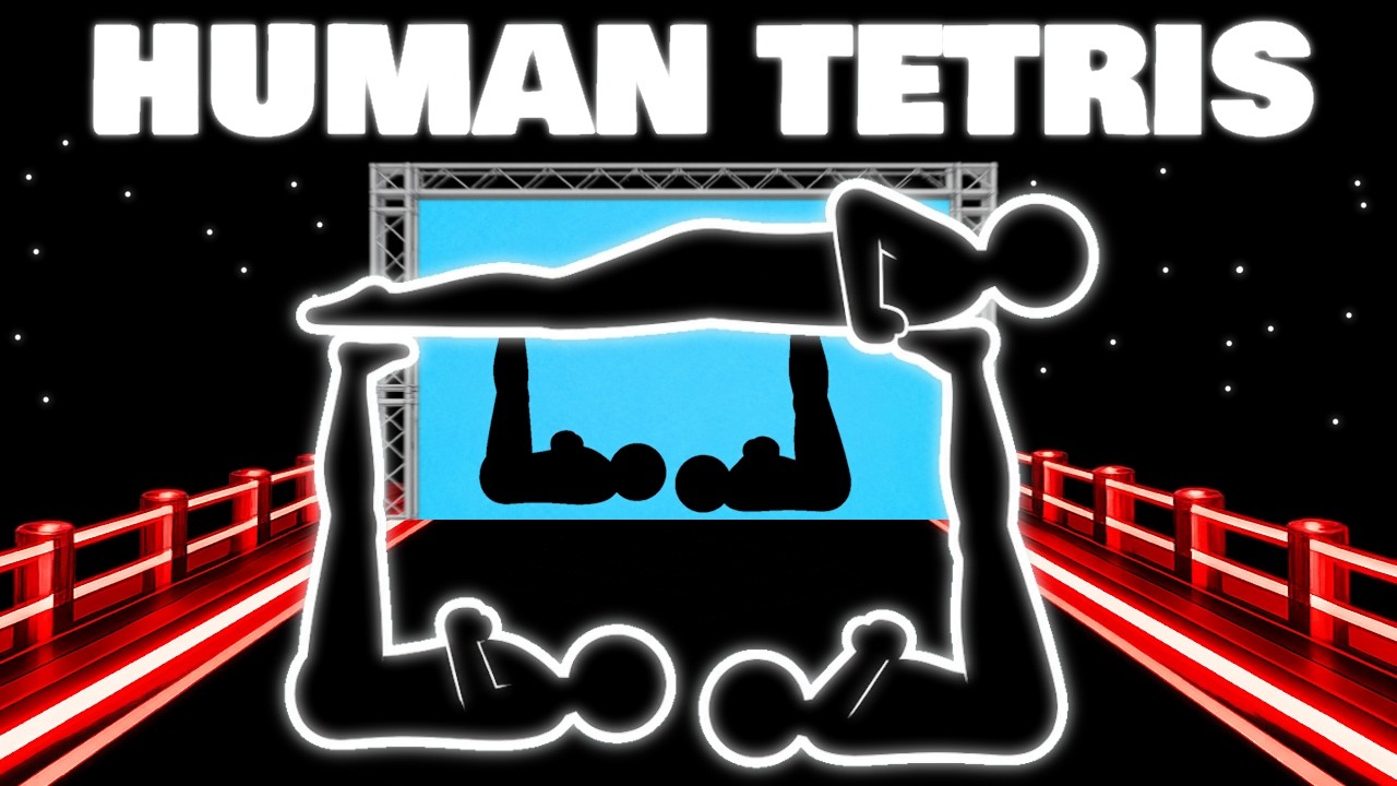 HUMAN TETRIS 3 PLAYERS | Viral Challenge | TRIO VERSION