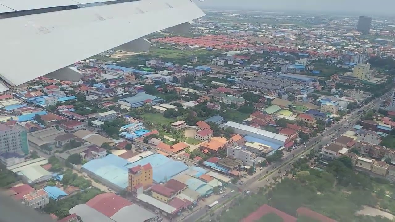 Plane Preparing for Touchdown in Phnom Penh's Old Airport!