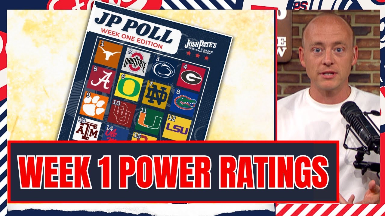 Josh Pate's Top 20 Power Ratings - JP Poll Week 1 Edition