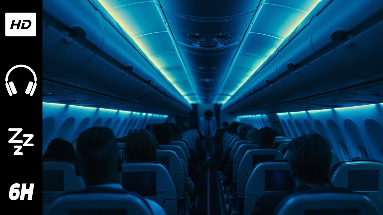 Bruit Blanc Avion pour dormir | relaxation | ASMR | 6 heures