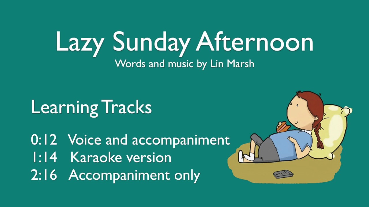 'Lazy Sunday Afternoon' by Lin Marsh. ABRSM Prep Test. Learning tracks.