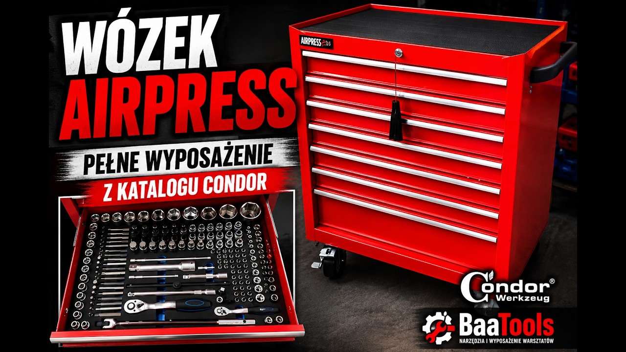Wózek Airpress plus wyposażenie wybrane z katalogu Condor