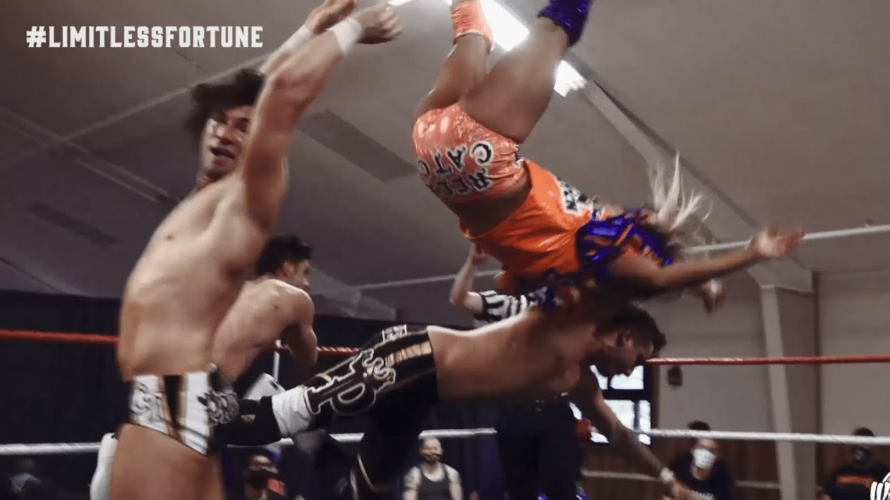 Ashley Vox, Delmi Exo, & Rip Byson vs. Prestigious - Limitless Wrestling (Intergender, Mixed Tag)