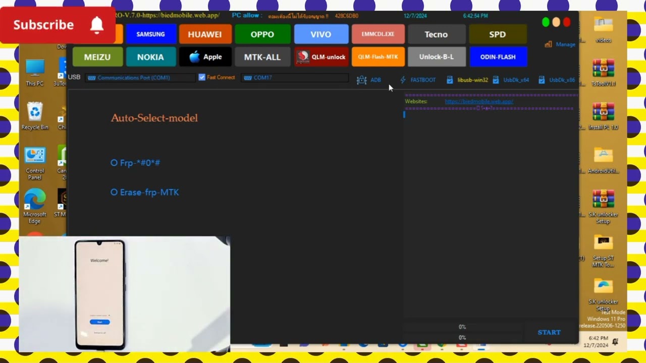 BOOM! All Samsung Frp Bypass One Click unlock free Tool 2025
