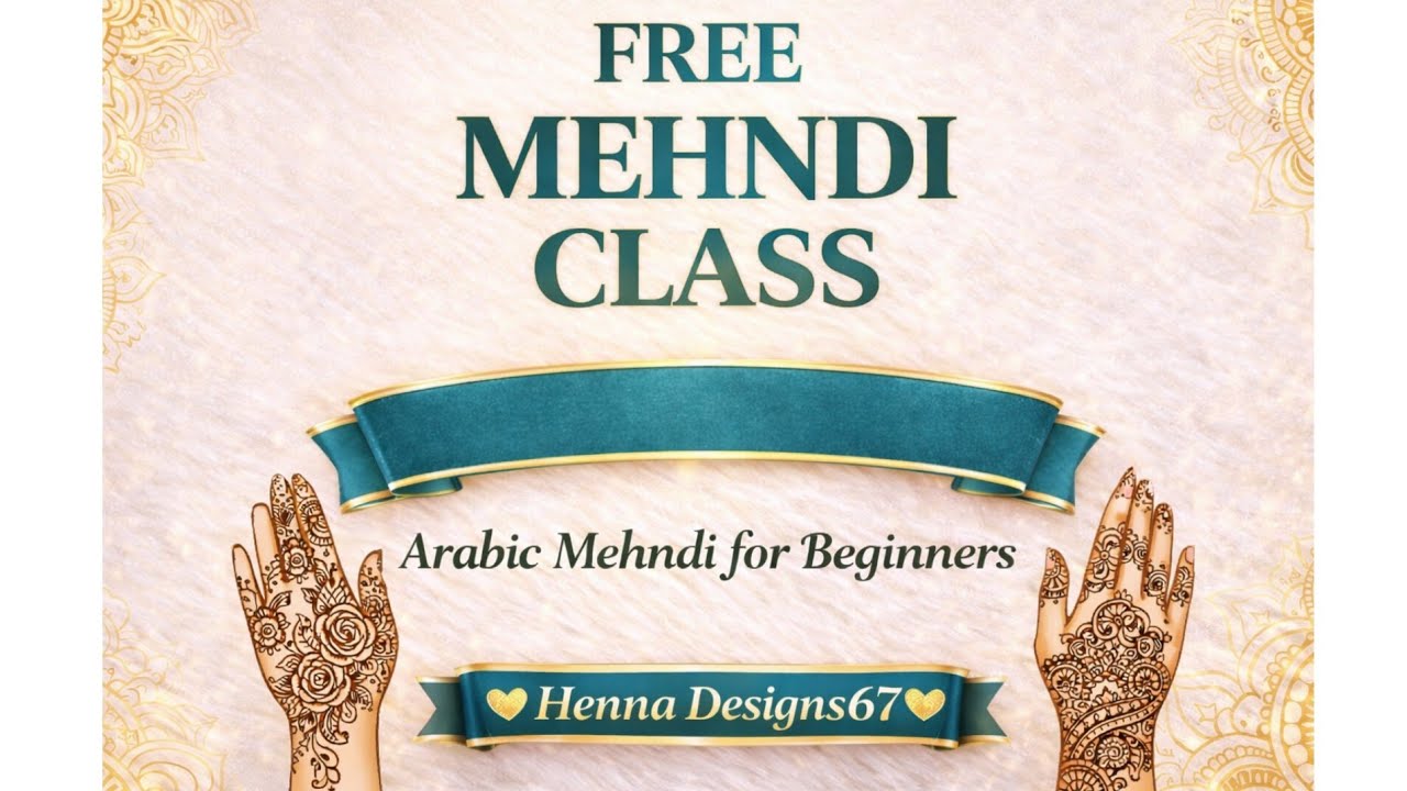 FREE LIVE Arabic Mehndi Class 🌸Perfect for Beginners ✨Step-by-Step GuidanceFollow & Join 💛