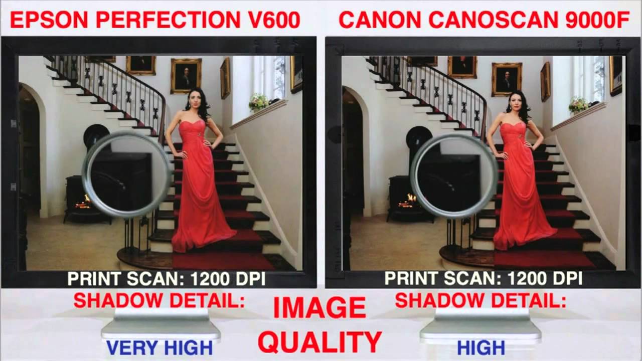 Perfection V600 vs CanoScan 9000f Scan Off