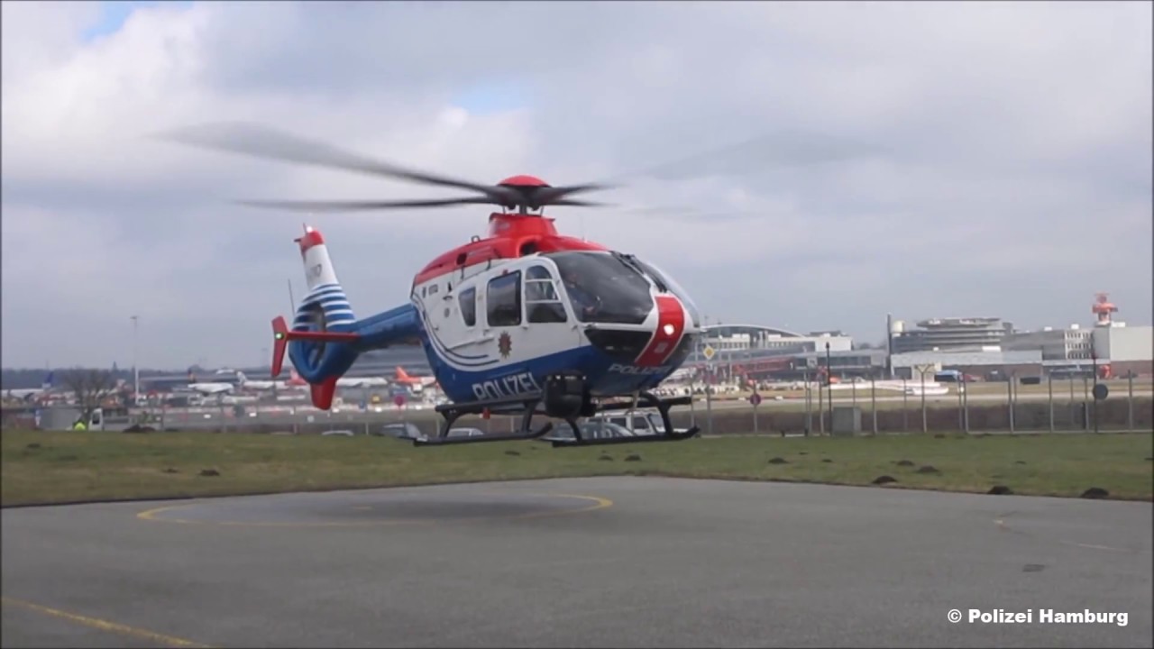 Mitflug im Polizeihubschrauber Hamburg - Cockpit View