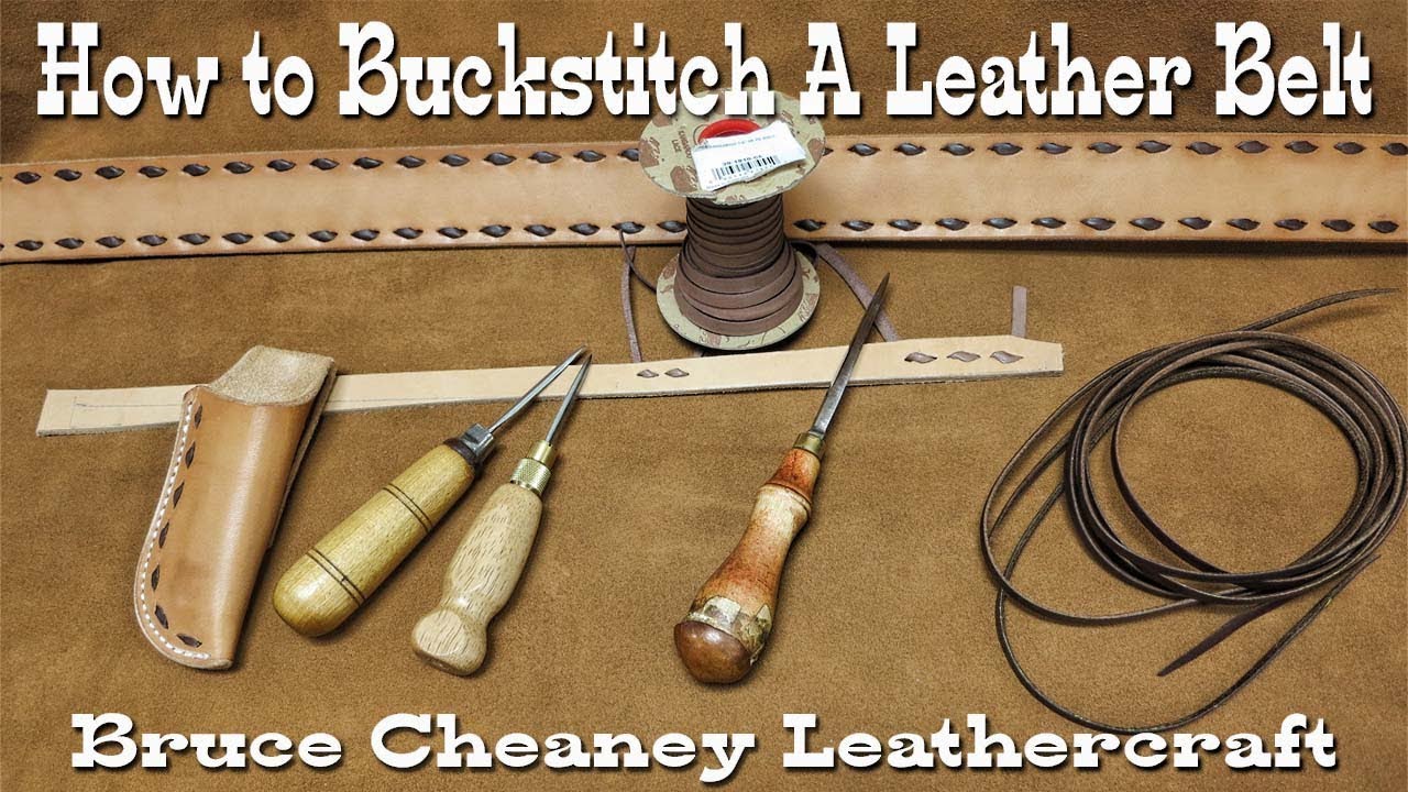 Leather Craft - How to Buckstitch A Leather Belt - Leathercraft Secrets