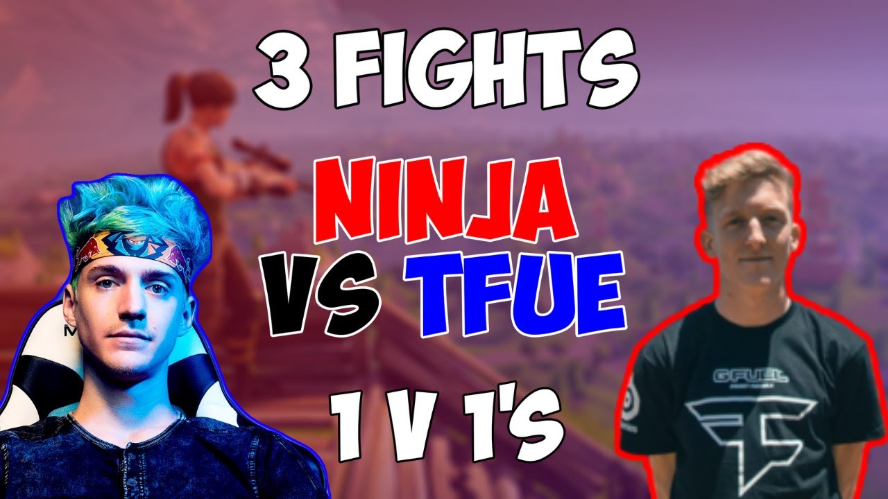 Ninja VS Tfue 1V1 *BOTH POV* | All 3 Fights | WHO IS BETTER? (KSI) - Fortnite Moments