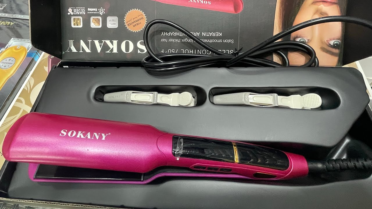 SOKANY hair straightener 750F power | made in china with 1year warranty and 100% authentic