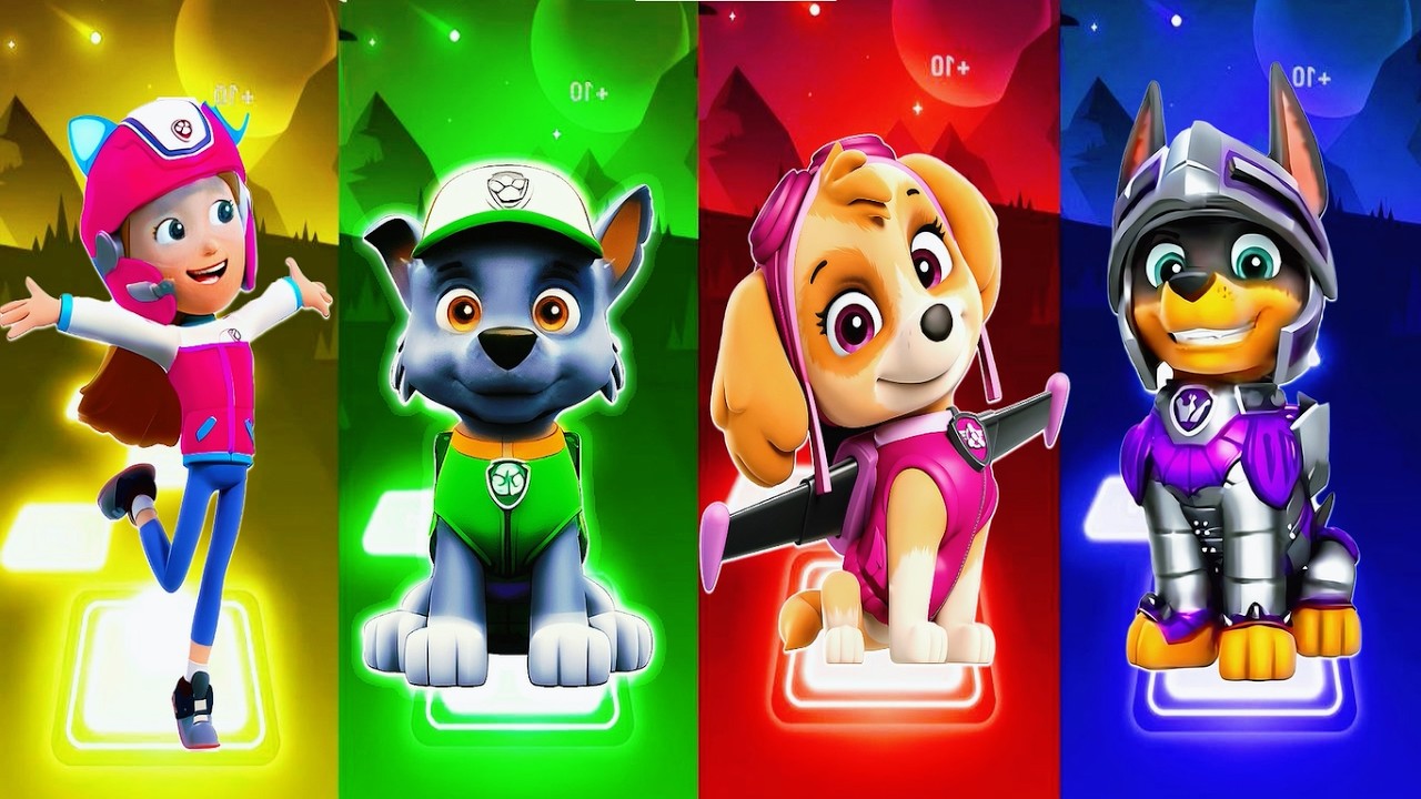 Marshall VS Paw Patrol VS Ryder VS Rubble - Tiles Hop EDM Rush8
