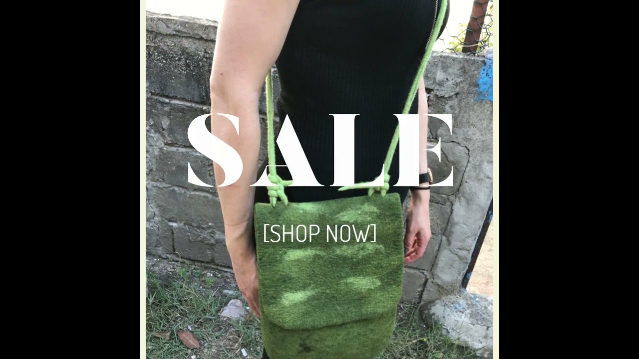 Disguise Theme, Merino Wool Felt Bag with Pockets - Accessories, Winter Bags | By Favbrella