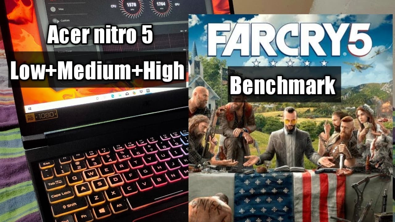 Far Cry 5 Benchmark on Every setting Acer Nitro 5 [2020] i510th Gen Nivdia GTX 1650Ti
