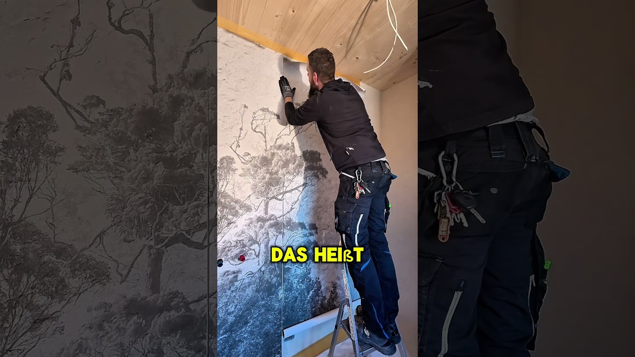 Tapete in der Dusche ? Ich zeig dir wie 🤩👌🏻#diy #handwerk #bau