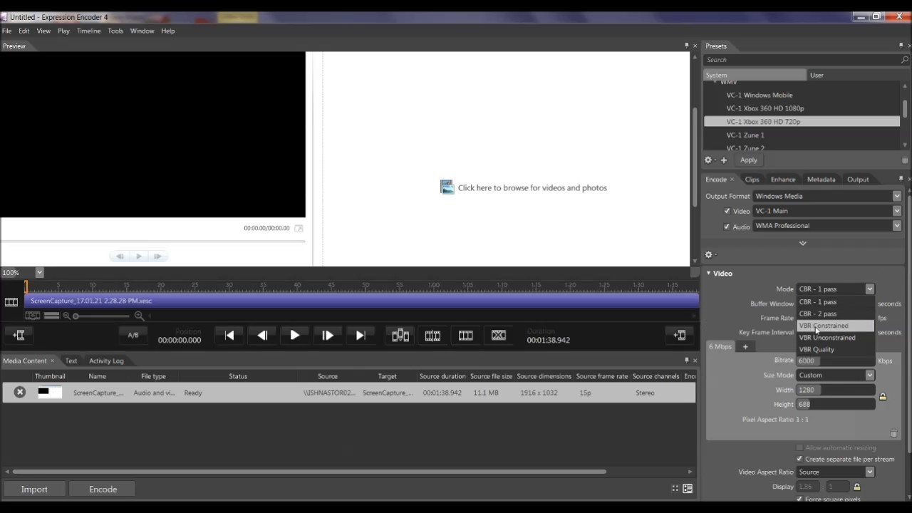 How to convert a Microsoft Expression Encoder 4 file into a WMV file