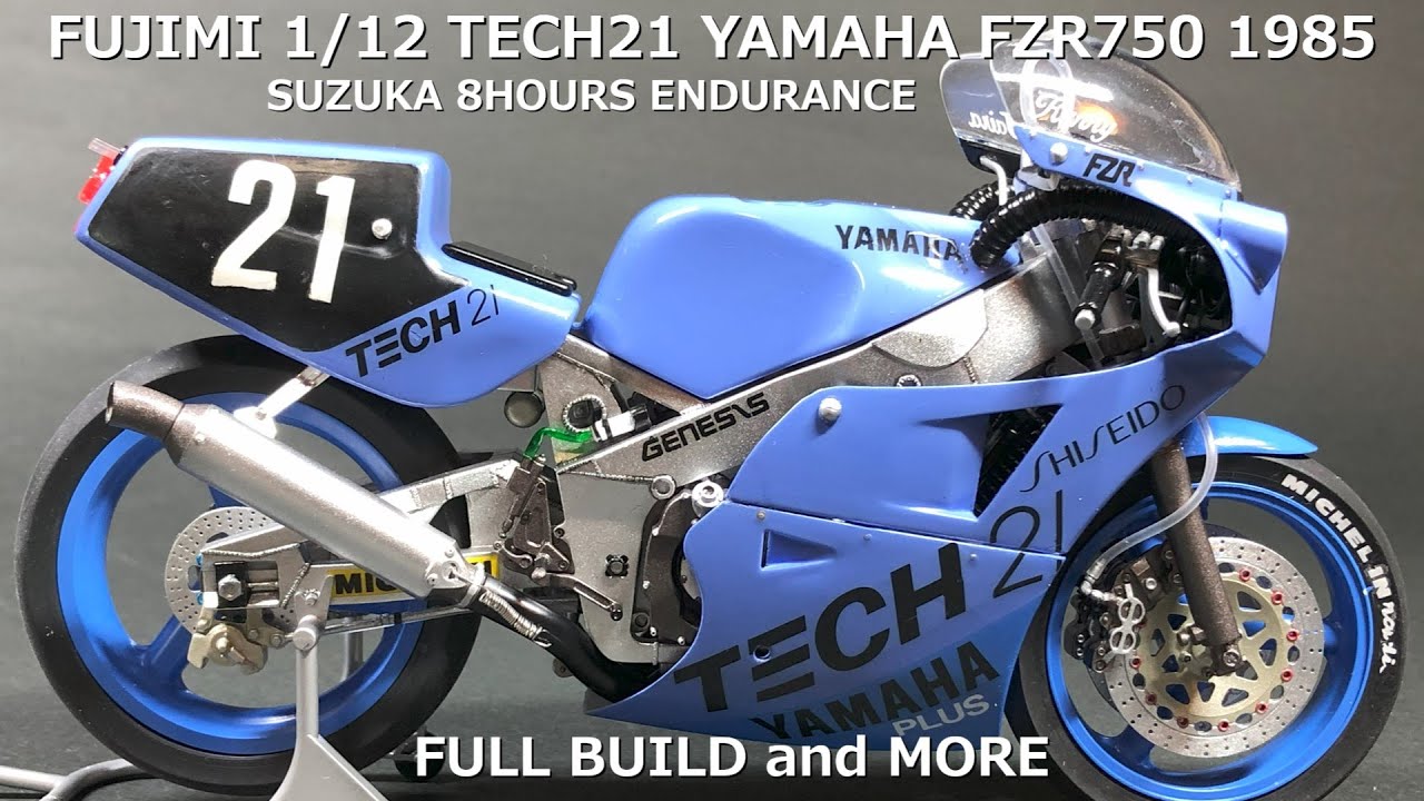 200時間の無駄!? FUJIMI 1/12 YAMAHA FZR750 1985 TECH21 鈴鹿8耐仕様　Fullbuild and More　【バイク　プラモ　レ ジン】