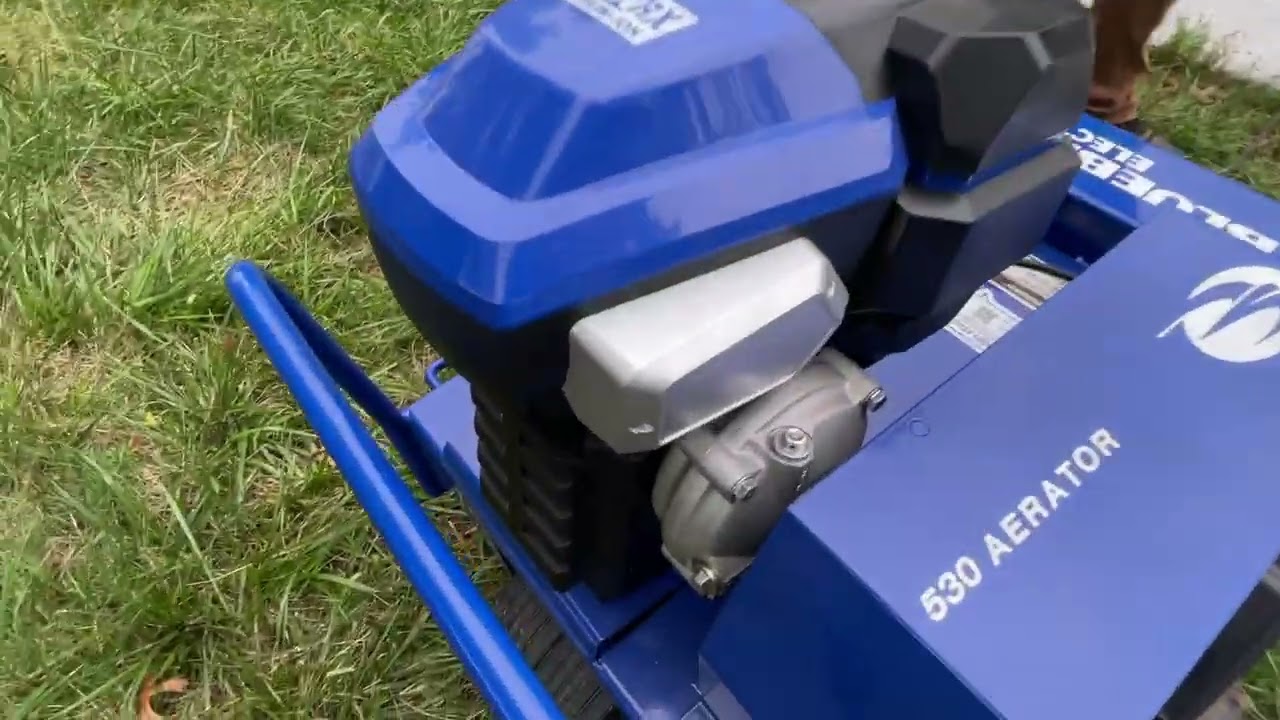 Product Review and Demonstration of BlueBird Turf A530E 125v Walk Behind Aerator