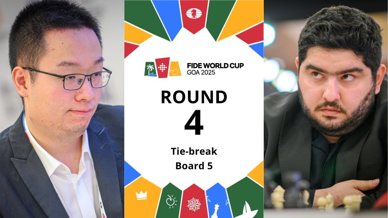 🇨🇳 Wei Yi &ndash; Parham Maghsoodloo 🇮🇷 | FIDE World Cup 2025 | Round 4 | Tie-break | Board 5