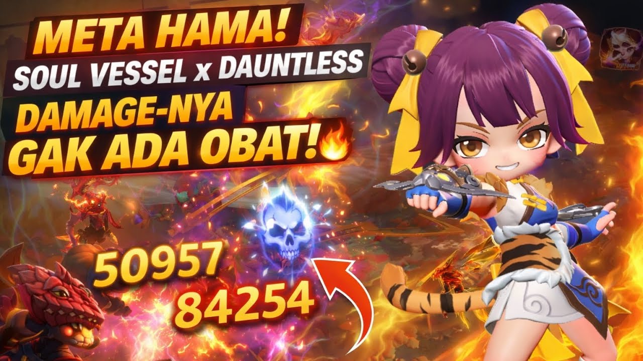 META HAMA ! SOUL VESSEL x DAUNTLESS DAMAGE-NYA GAK ADA OBAT! 🔥 AUTO WIN STREAK?! | Magic Chess
