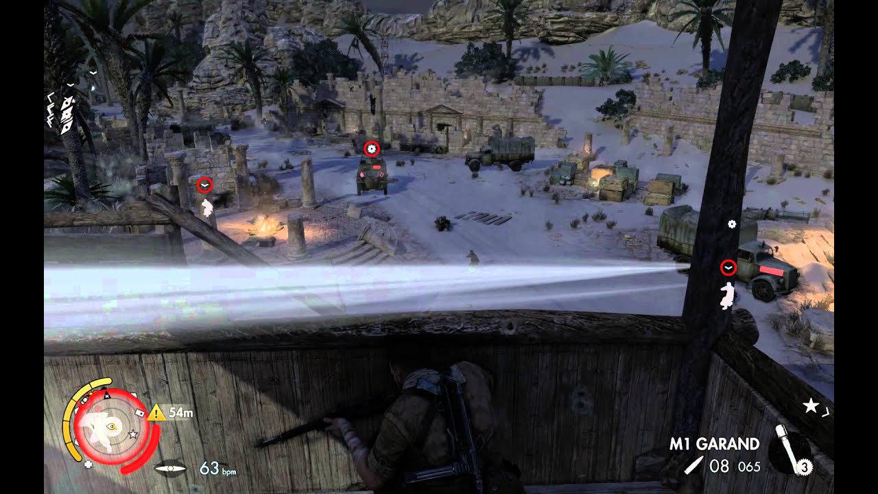 Sniper Elite 3 - Chap 2 Gaberoun: Ambush & Assassinate The General Before He Leaves, Cutscene PC