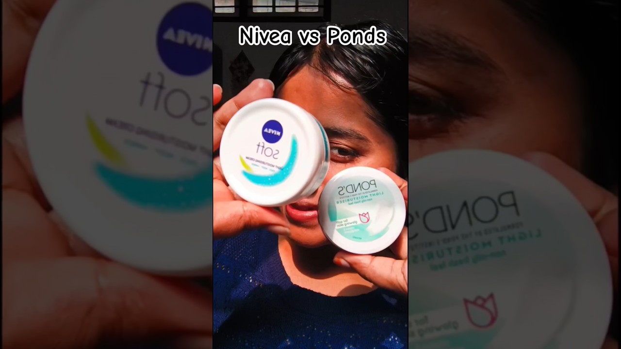NIVEA Soft moisturizer vs PONDS moisturizer😍😱 wait for results😱❤️#moisturizer #ponds #nivea#skincare