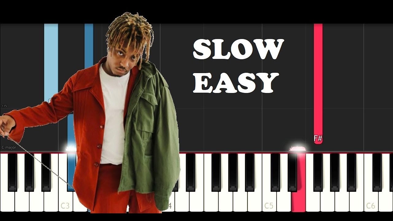 Juice Wrld - Lean Wit Me (SLOW EASY PIANO TUTORIAL)