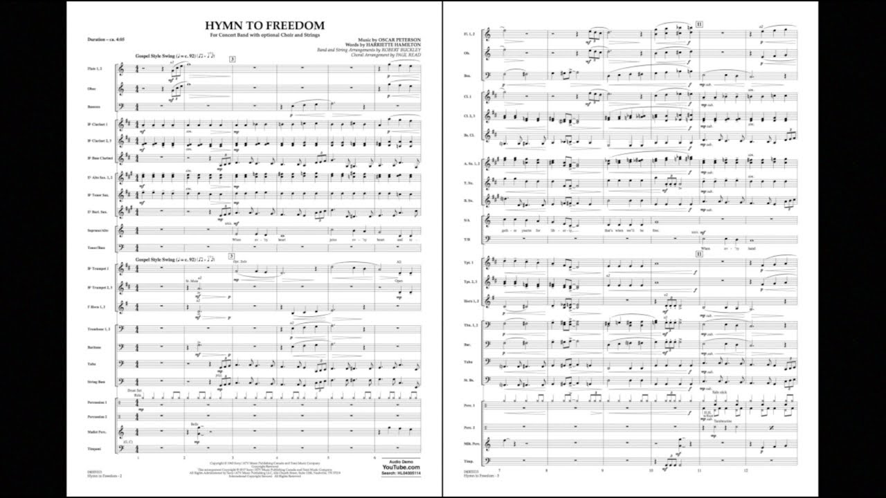 Hymn to Freedom by Oscar Peterson/arr. Paul Read & Robert Buckley