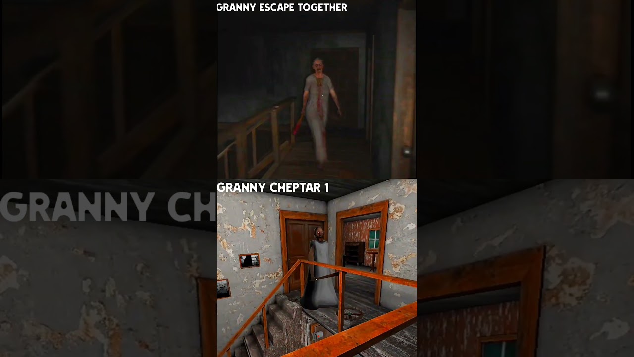 granny cheptar 1 and granny escape together gameplay #viralvideo #gaming #gameplay #horrorgame