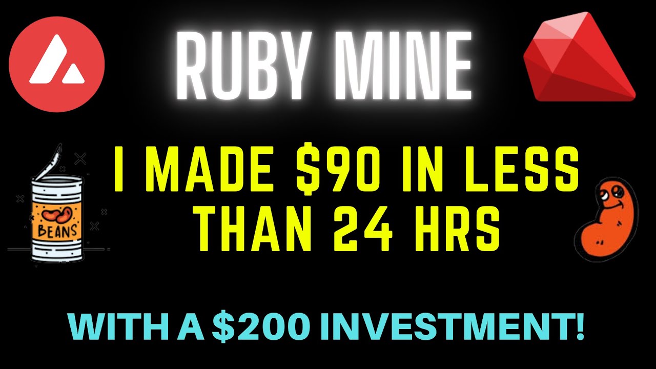 Ruby Mine Avax Miner | The Avax In The Contract Doubled In 24 Hrs 🤯