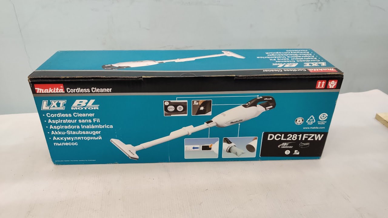 Unbox Makita DCL281FZW - Cordless Handy Vacuum Cleaner 18V