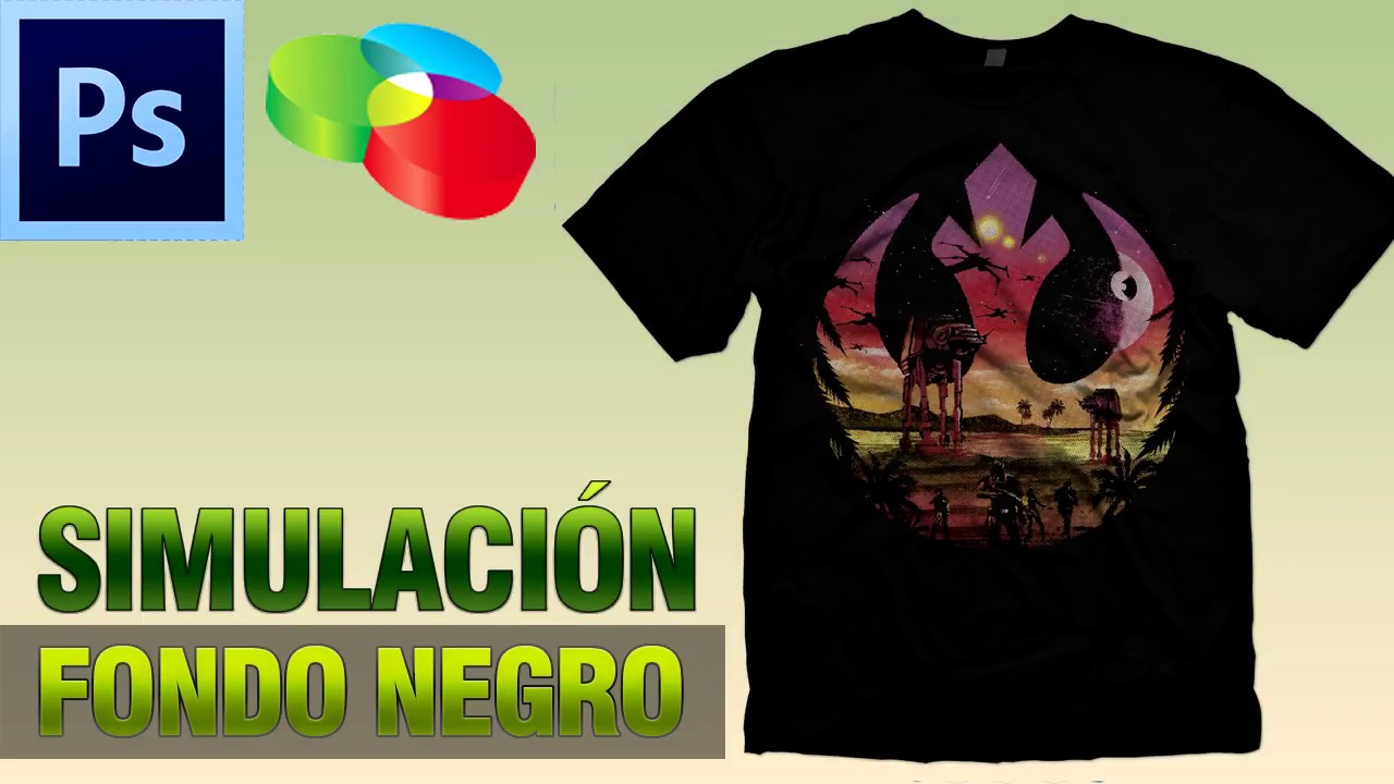 Simulación para ropa oscura-Serigrafía/ Photoshop&Separation Studio