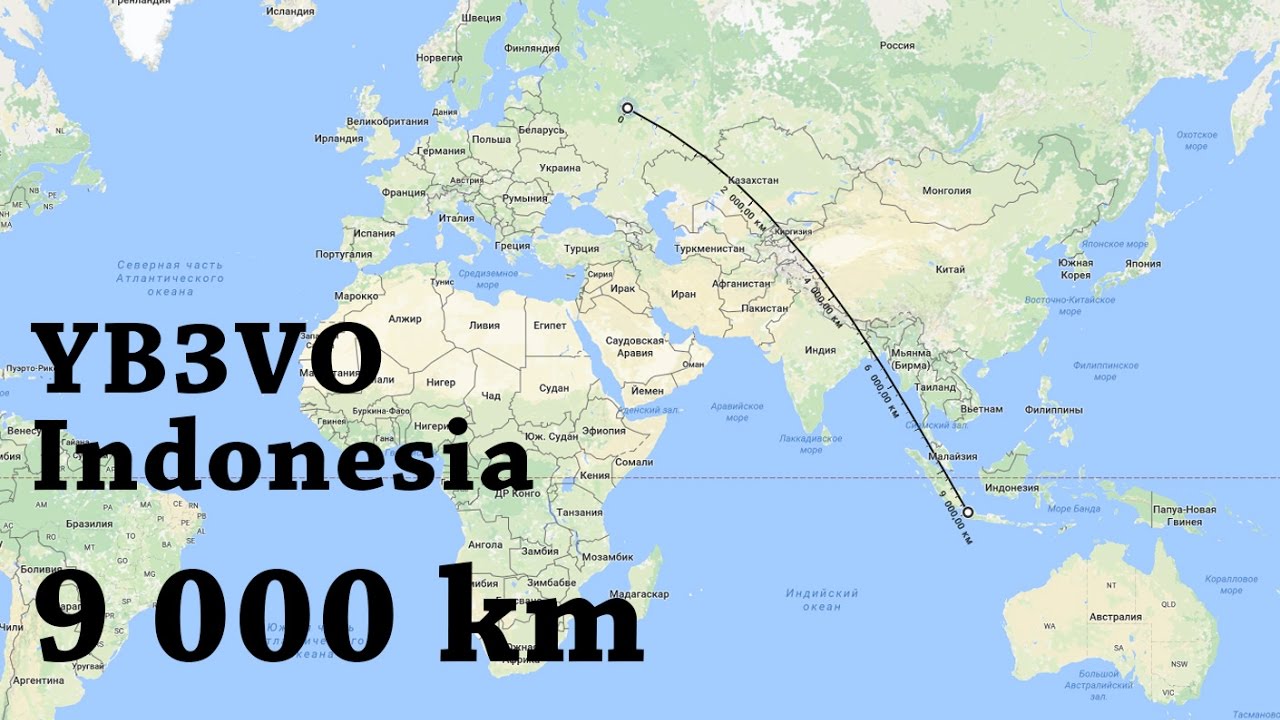 9000км YB3VO. Индонезия на диапазоне 40 метров (RTL SDR + unconverter)