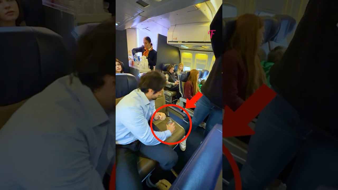 Man Pranks Passenger and Gets a Harsh Lesson from the Flight Attendant!  #shorts
