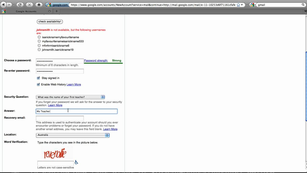 Quick tutorial -create a gmail account - websites4you.com.au