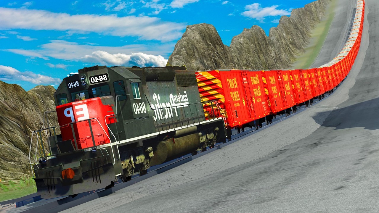 Satisfying Railroad Trains Accidents Derailments ✅ BEAMNG.Drive LIVE STREAM