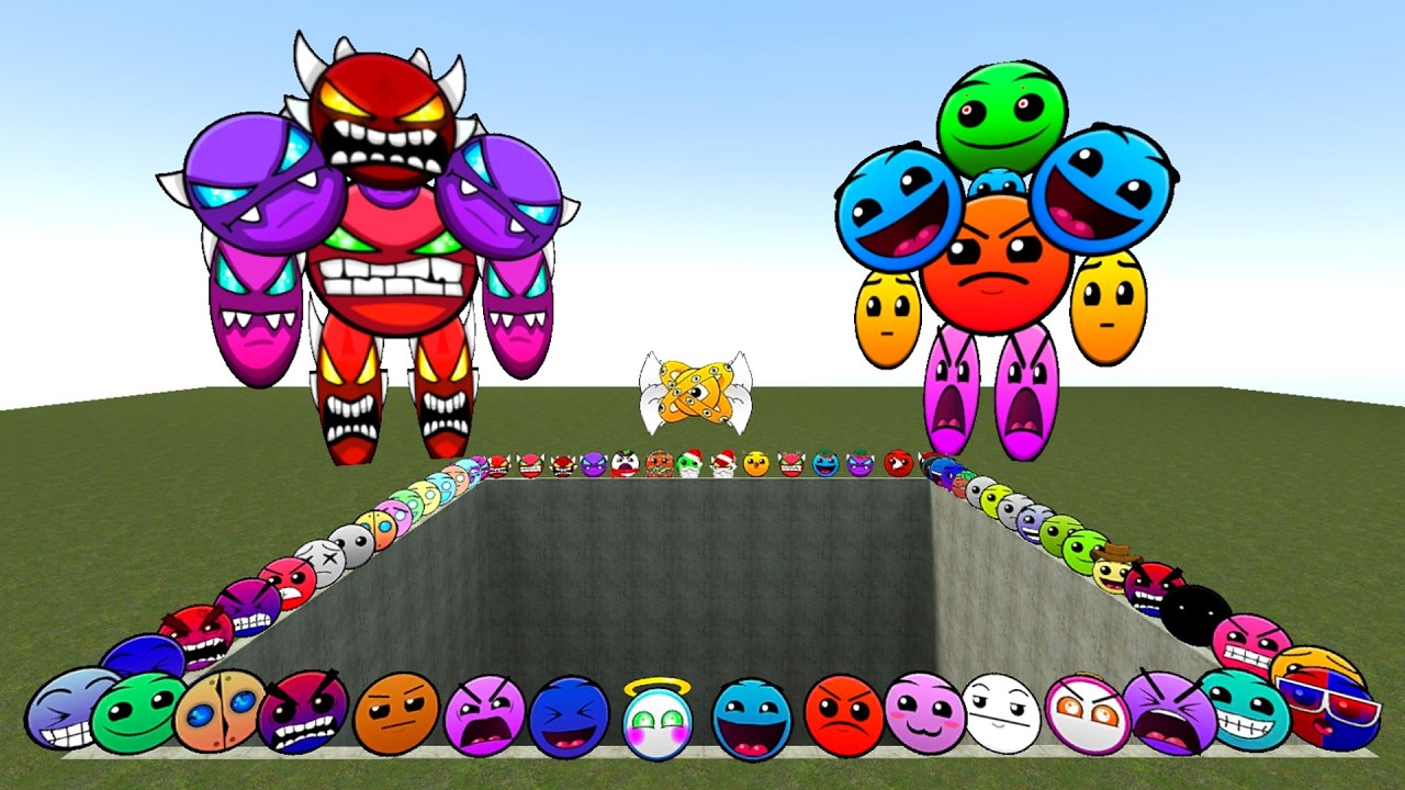 Lobotomy Dash, Nextbots и Geometry Dash. Преследуйте меня в падении в дыру | Garry's Mod