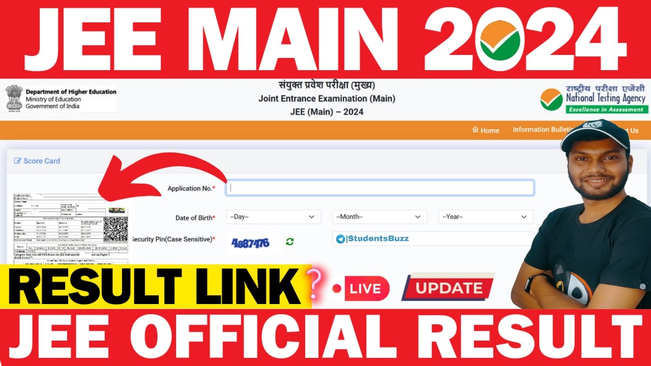 🛑Live JEE MAIN RESULT 2024 SESSION 2! &bull; JEE MAIN 2024 RESULT &bull; JEE MAIN RESULT LATEST LIVE UPDATE