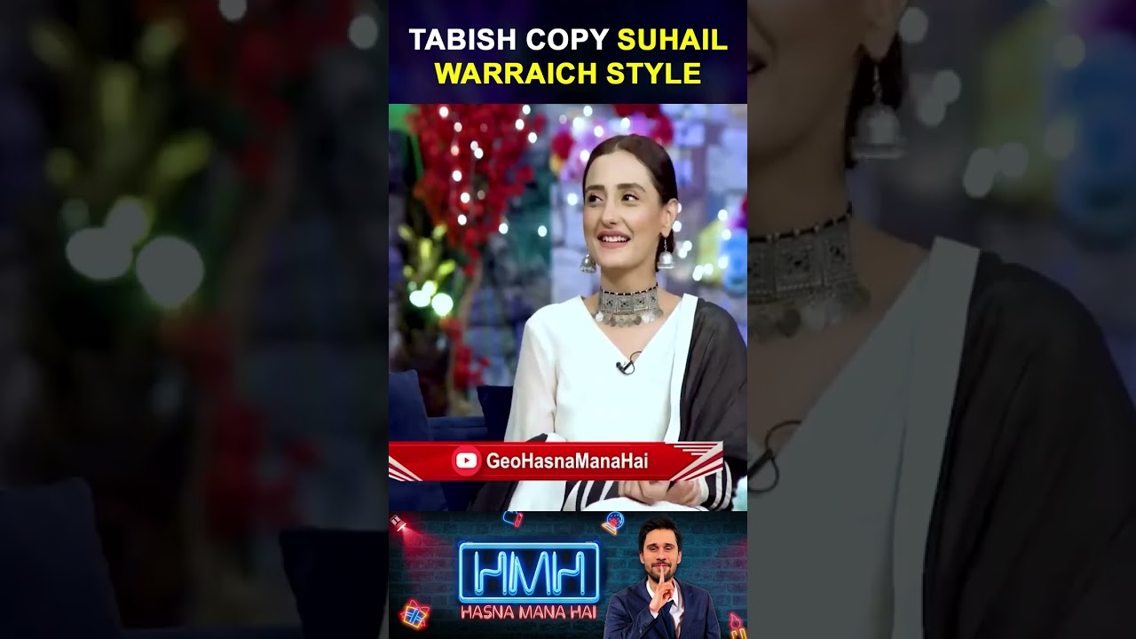 Tabish Copy Sohail Warraich Style | Hasna Mana Hai | Geo News | #shehzadshaikh #tabishhashmi #shorts